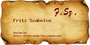 Fritz Szabolcs névjegykártya